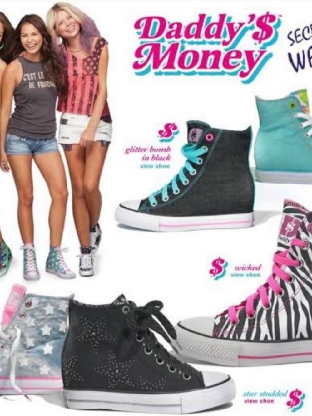 2013 Daddy's Money Pink Floral High-Top Sneakers for Women New - Picture 8 of 9